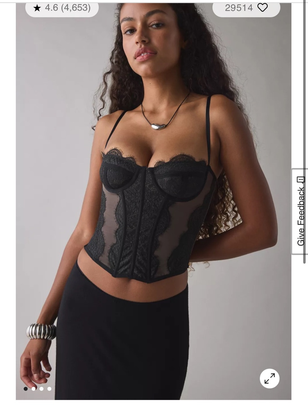 Urban outfitters modern love corset - Black